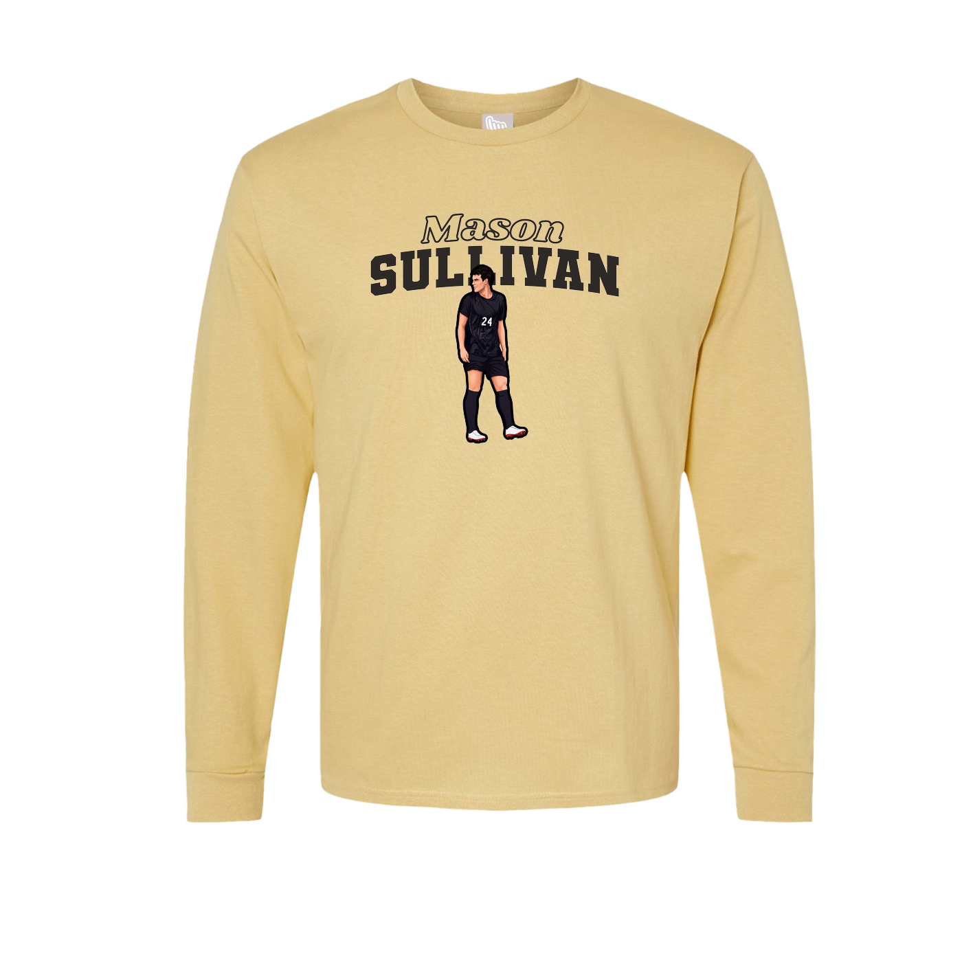 Long Sleeve Tee — Name Arch in Vegas Gold