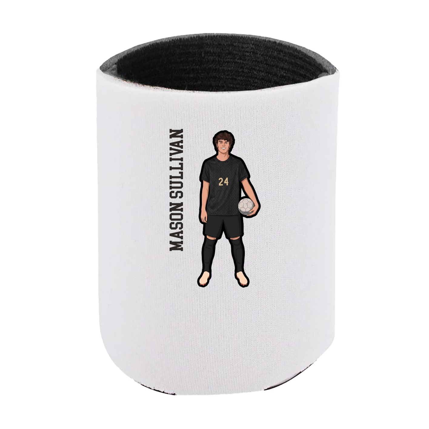 Can Holder — Name Vertical in White
