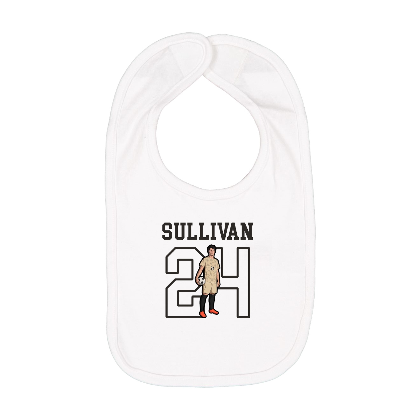 Infant Bib — Shirsey in White