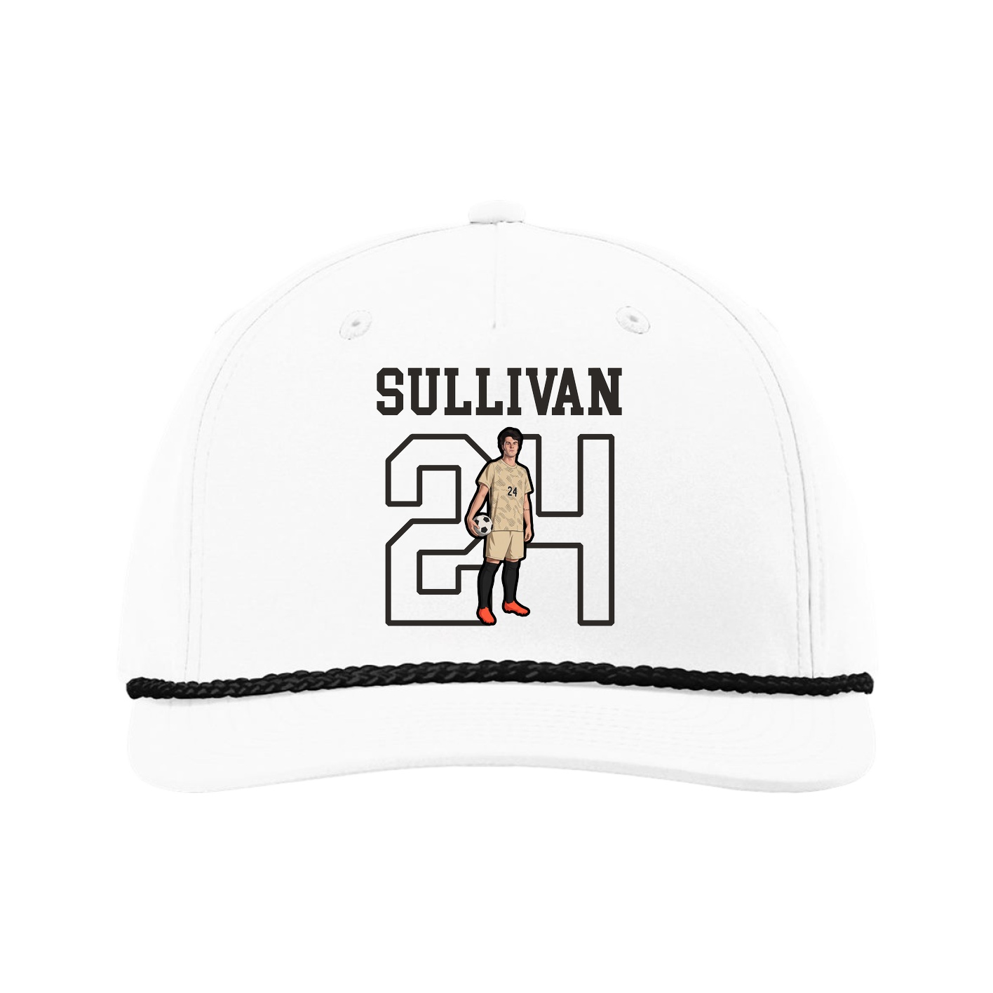 Five-Panel Classic Rope Cap — Shirsey in White