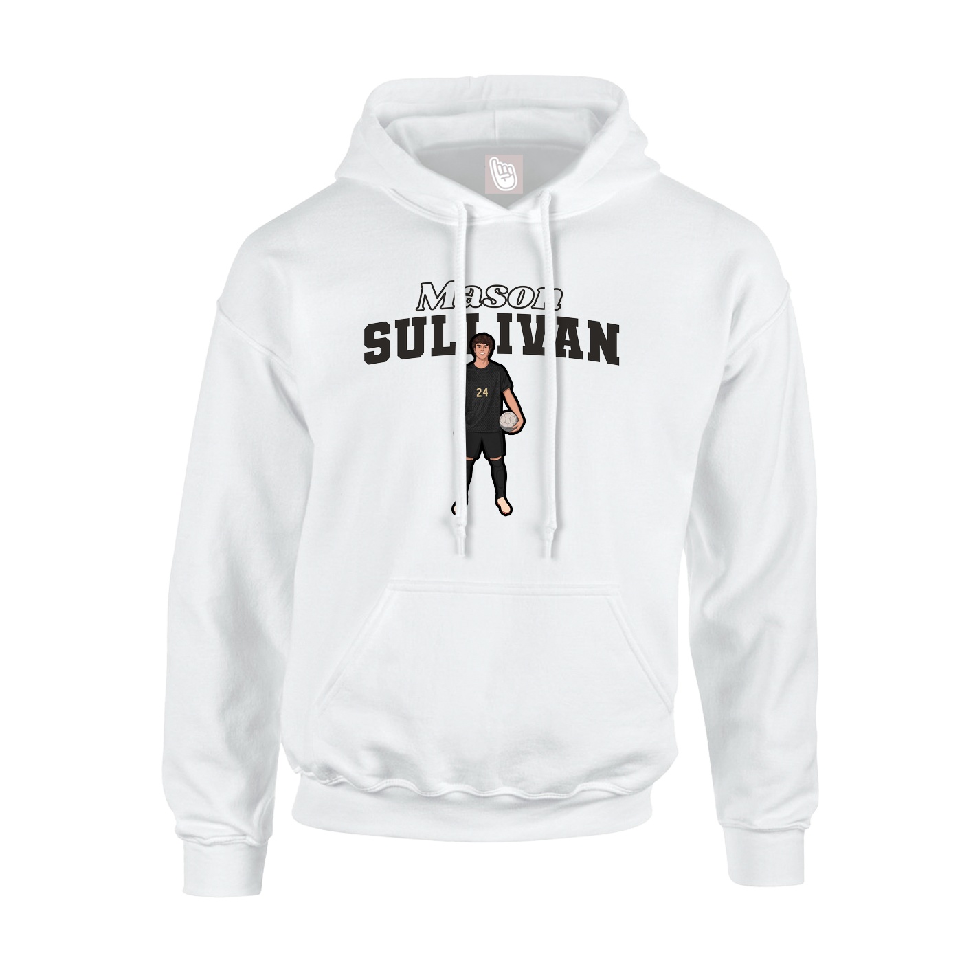 Hoodie — Name Arch in White