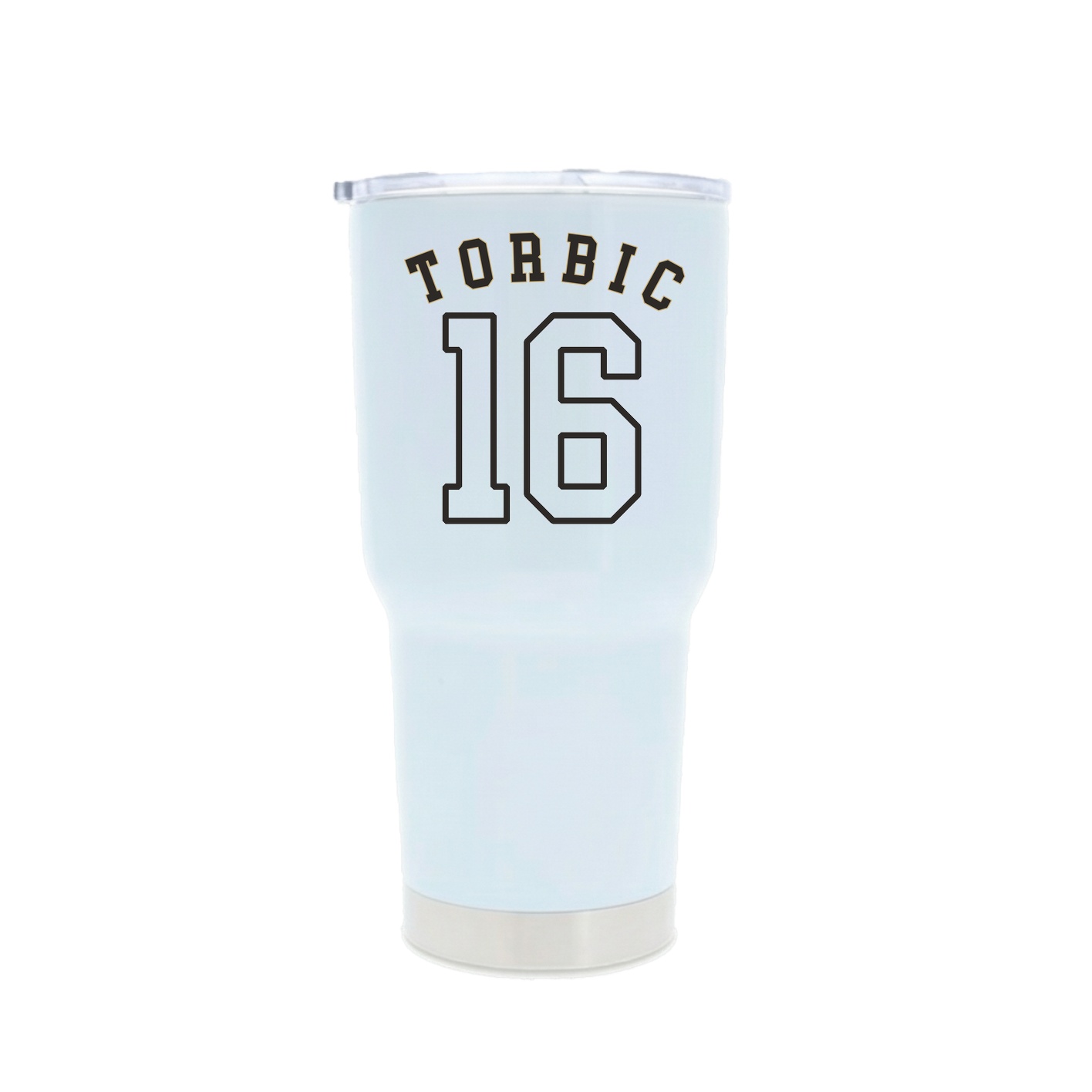 30oz Stainless Steel Tumbler — Shirsey Arch in White