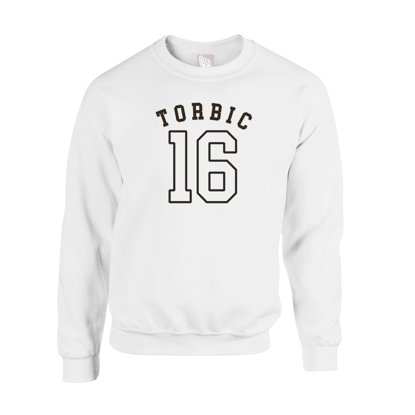 Fleece Crew — Shirsey Arch in White