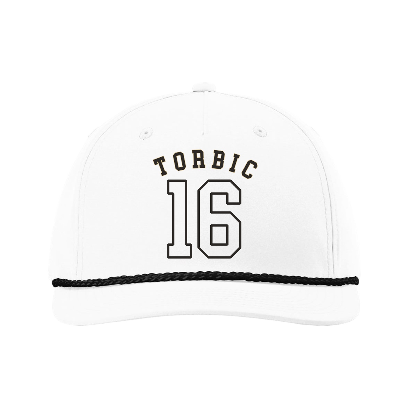 Five-Panel Classic Rope Cap — Shirsey Arch in White