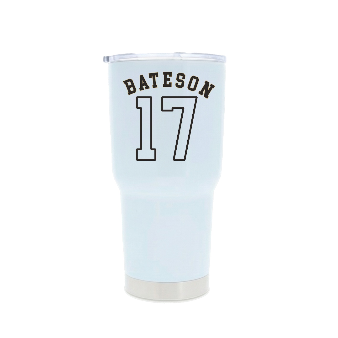 30oz Stainless Steel Tumbler — Shirsey Arch in White