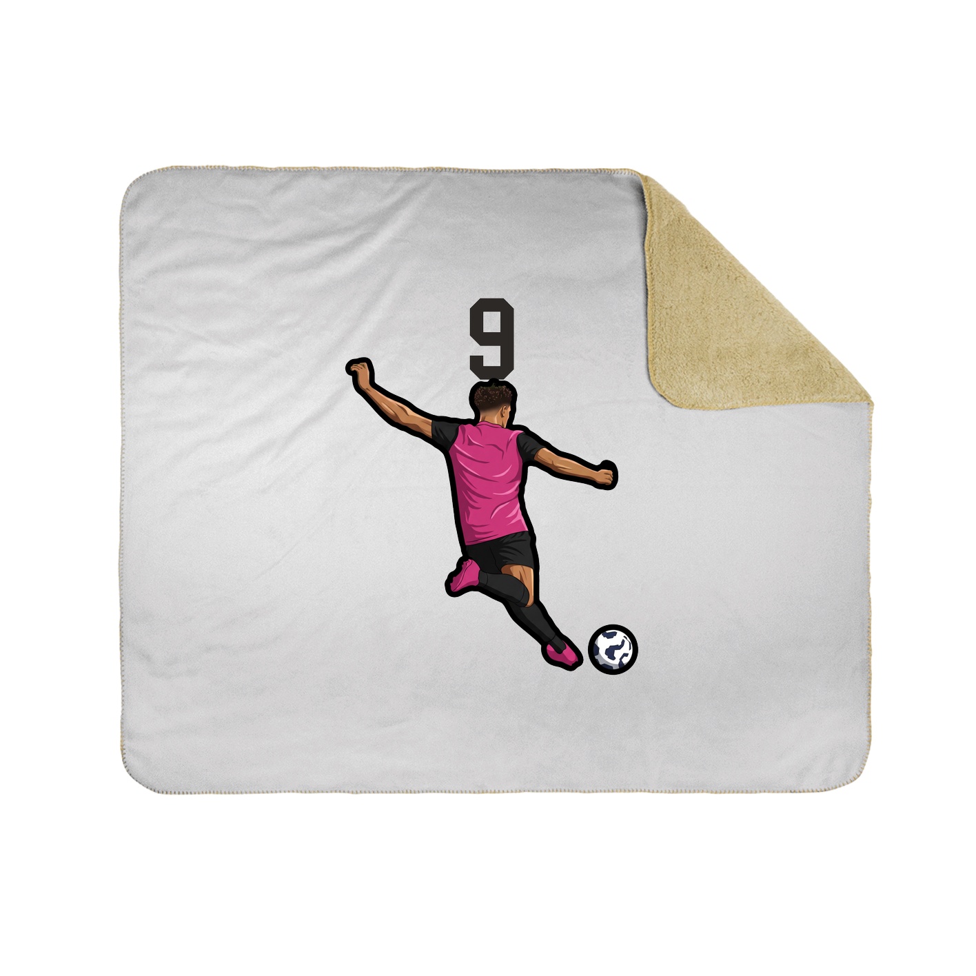 Throw Blanket — Number Top in White