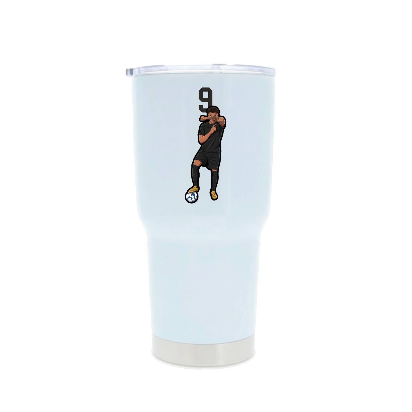 30oz Stainless Steel Tumbler — Number Top in White