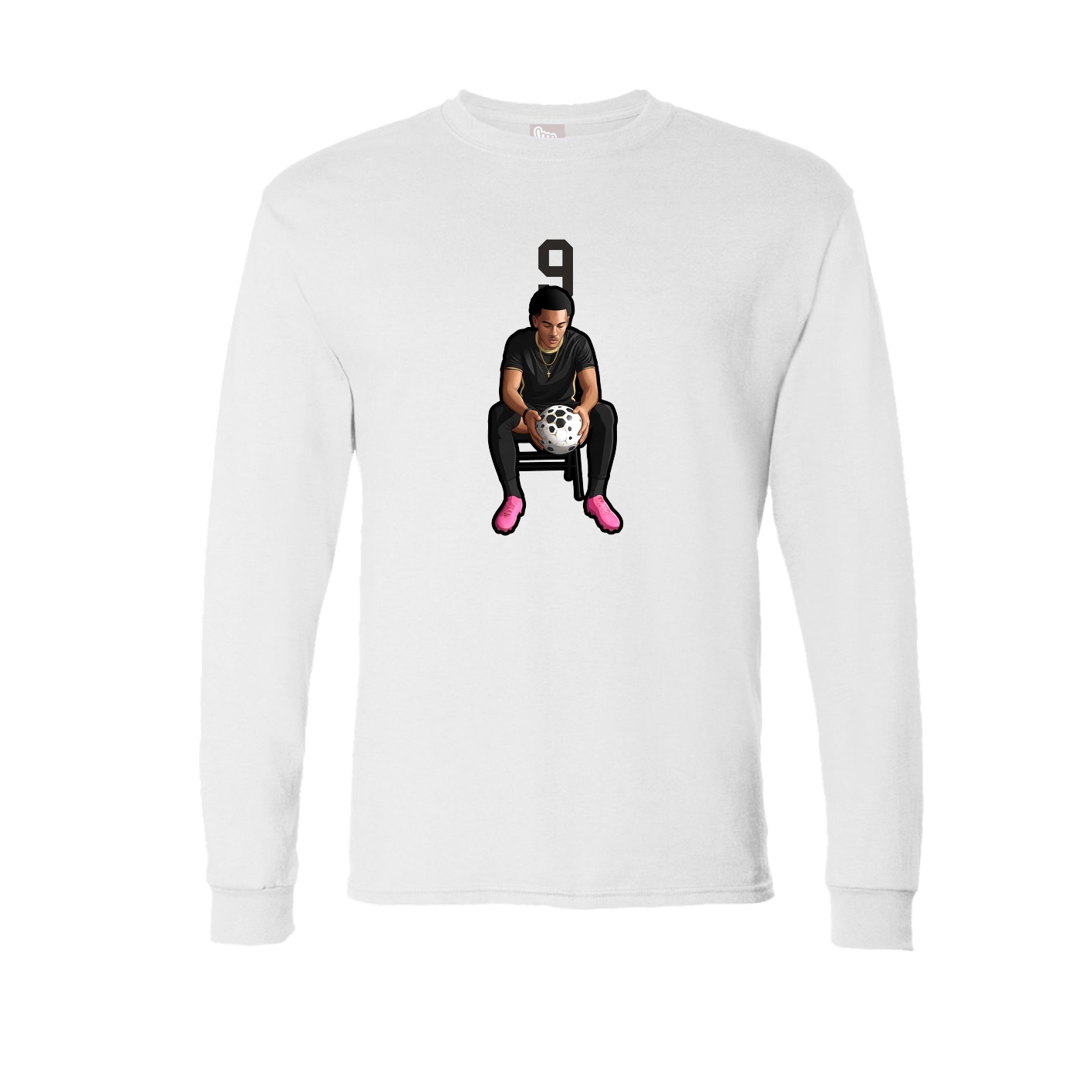 Long Sleeve Tee — Number Top in White
