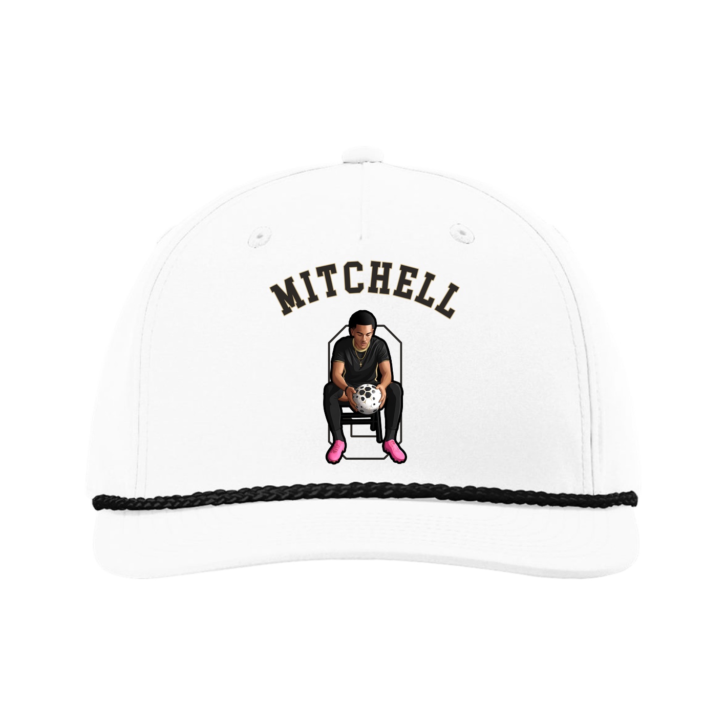 Five-Panel Classic Rope Cap — Shirsey Arch in White