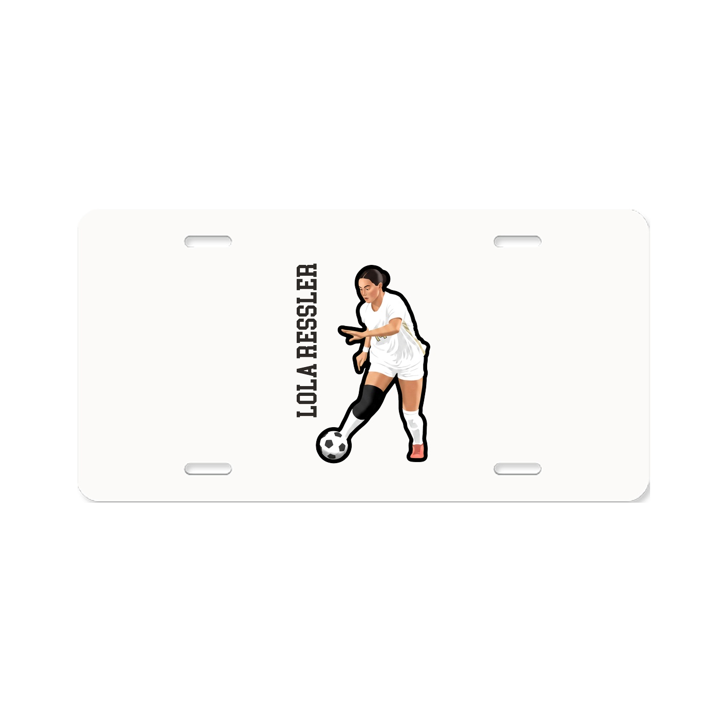 License Plate — Name Vertical in Classic