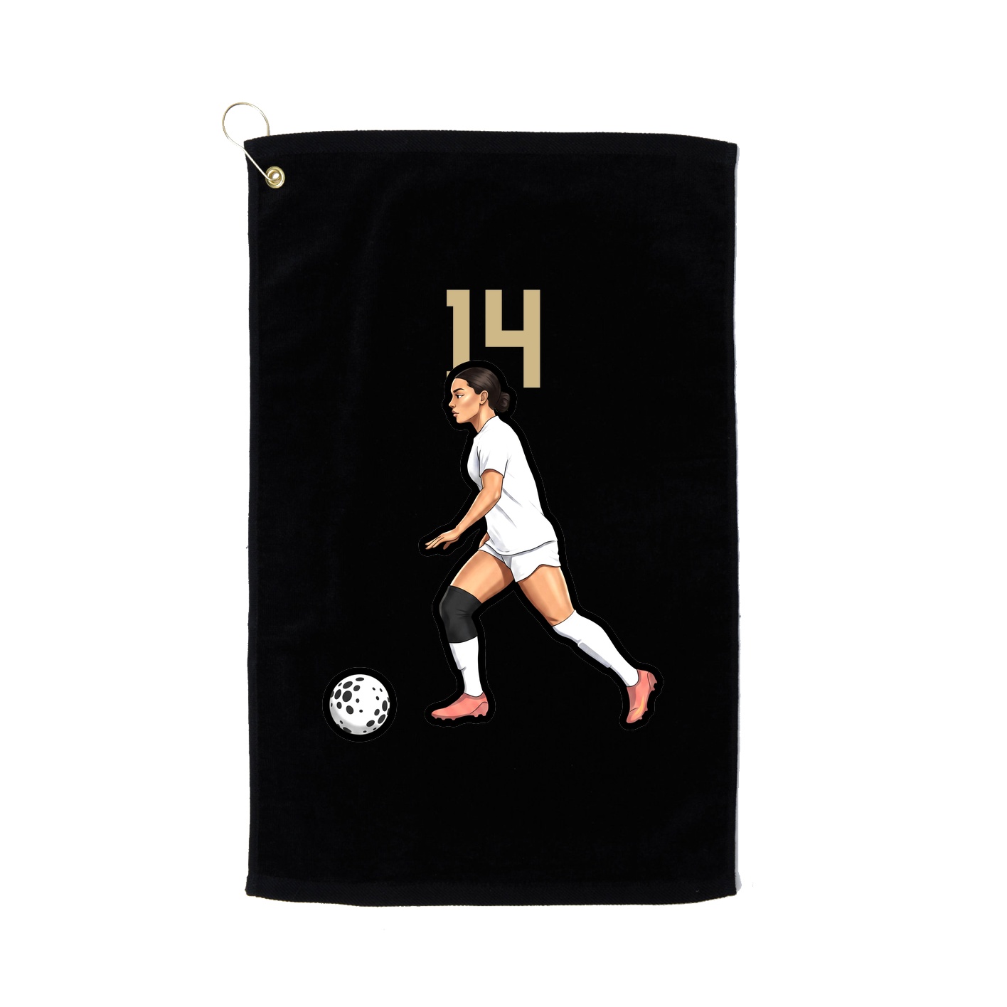 Golf Towel — Number Top in Black