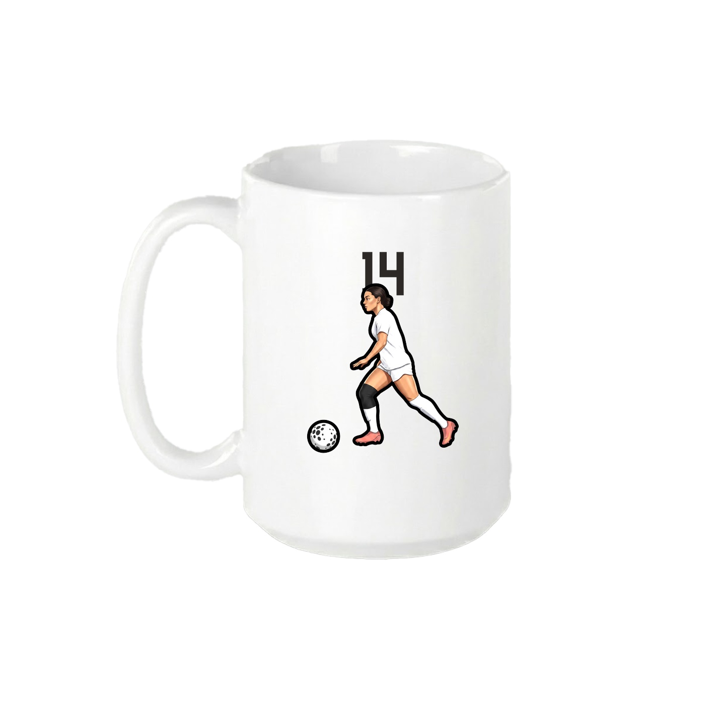 15oz Coffee Mug — Number Top in White