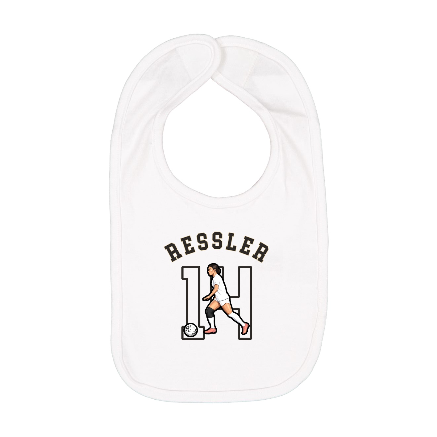 Infant Bib — Shirsey Arch in White