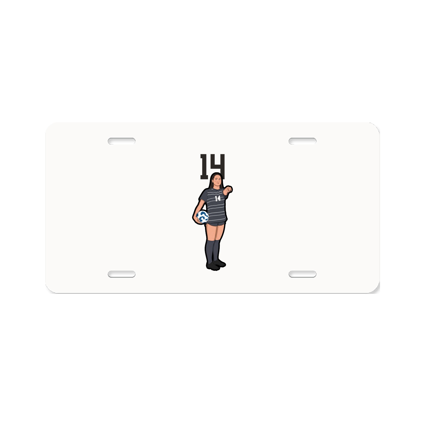 License Plate — Number Top in Classic