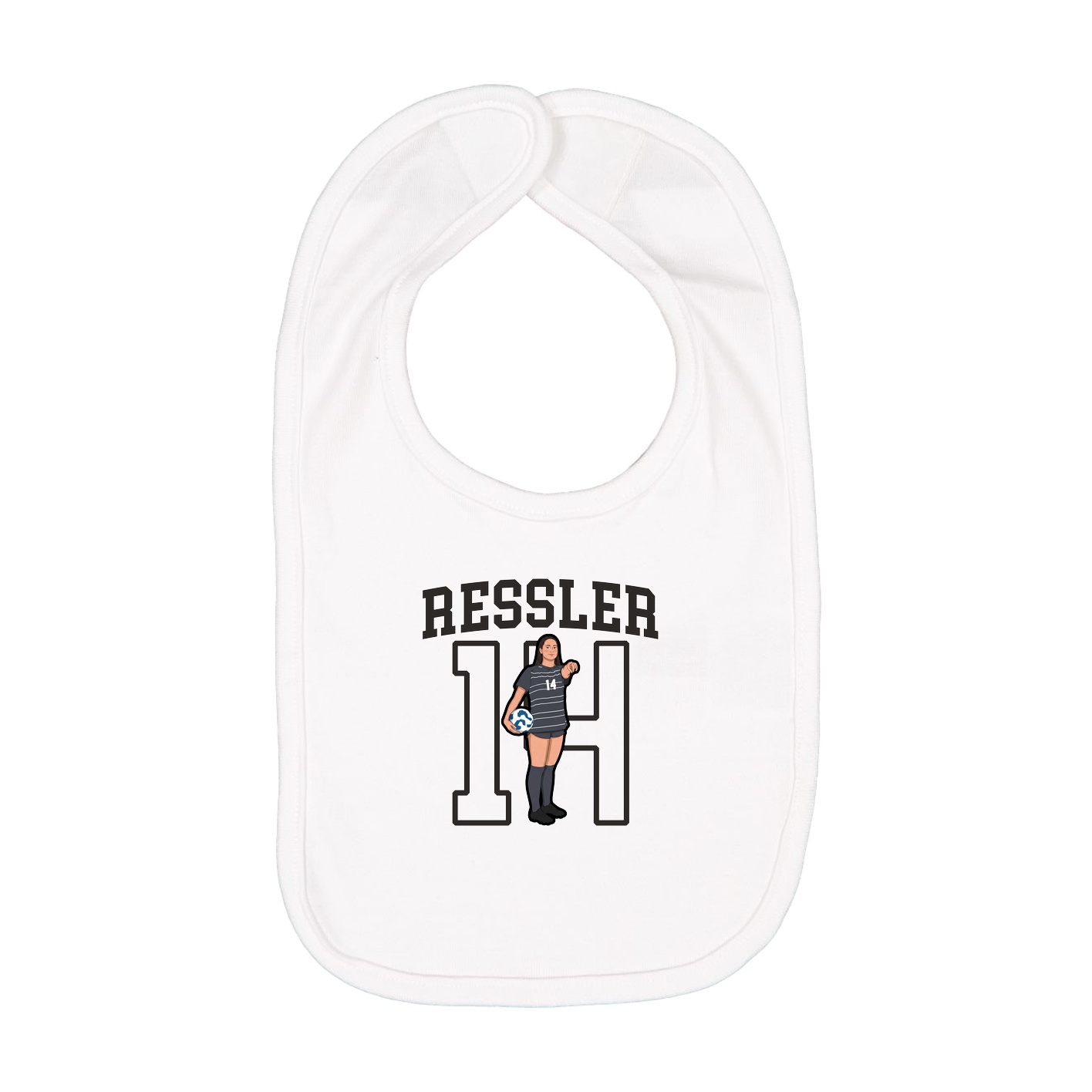 Infant Bib — Shirsey in White
