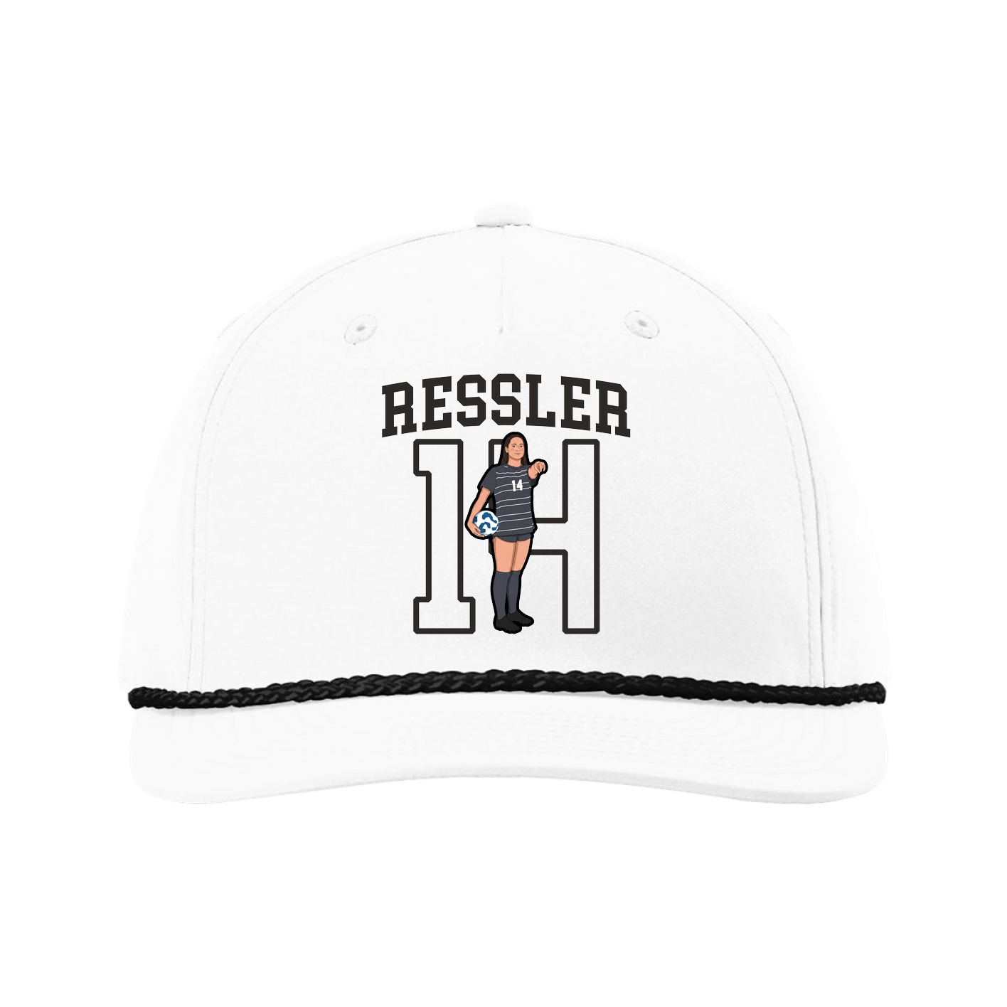 Five-Panel Classic Rope Cap — Shirsey in White
