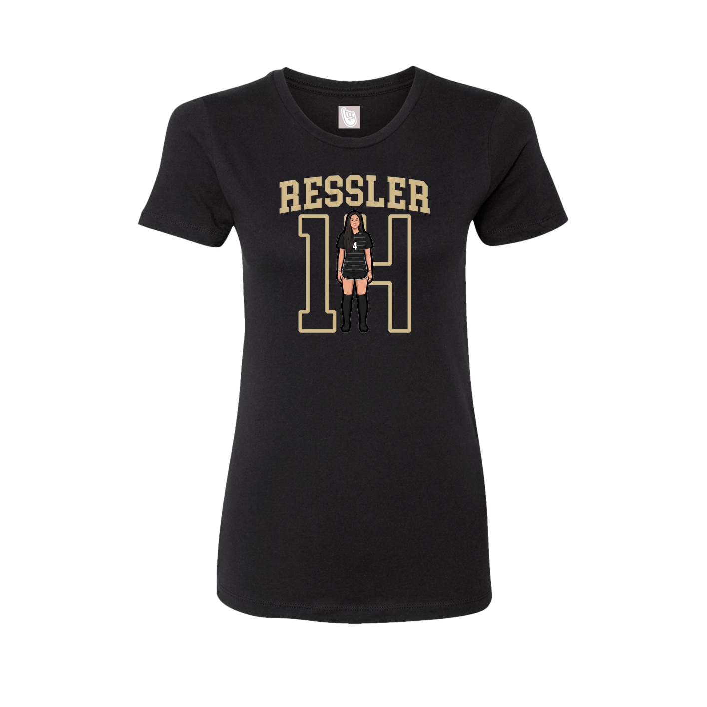 Fitted Women's Tee — Shirsey in Black
