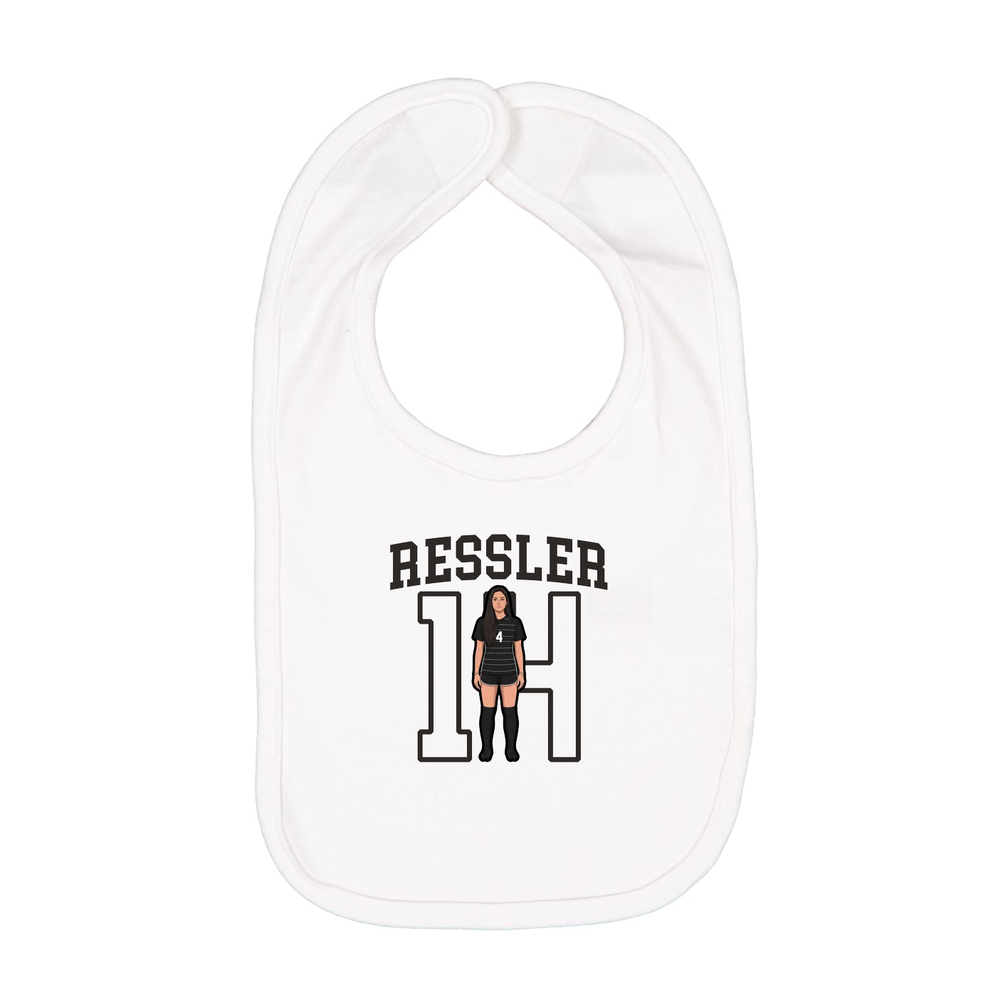 Infant Bib — Shirsey in White