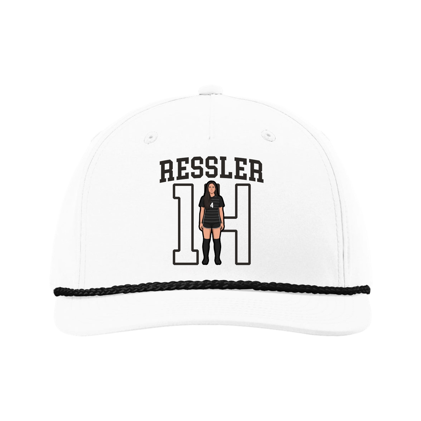 Five-Panel Classic Rope Cap — Shirsey in White