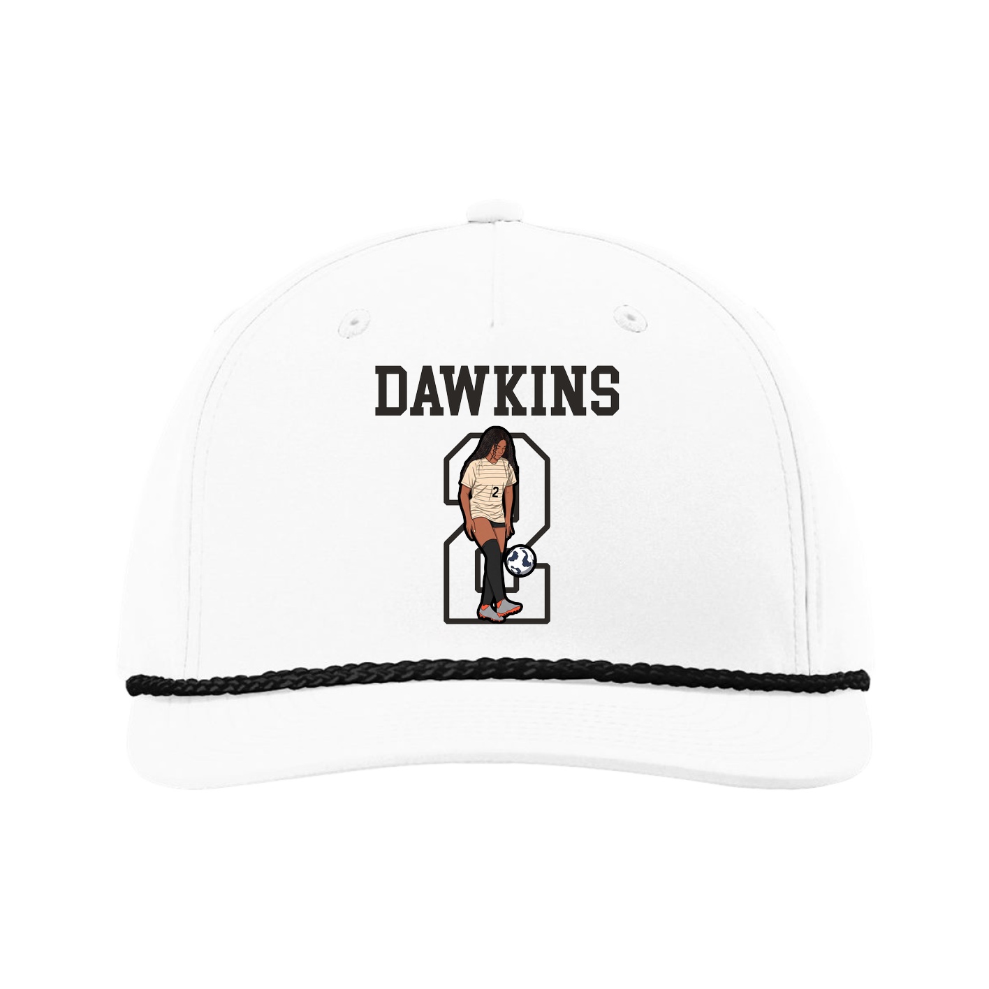 Five-Panel Classic Rope Cap — Shirsey in White