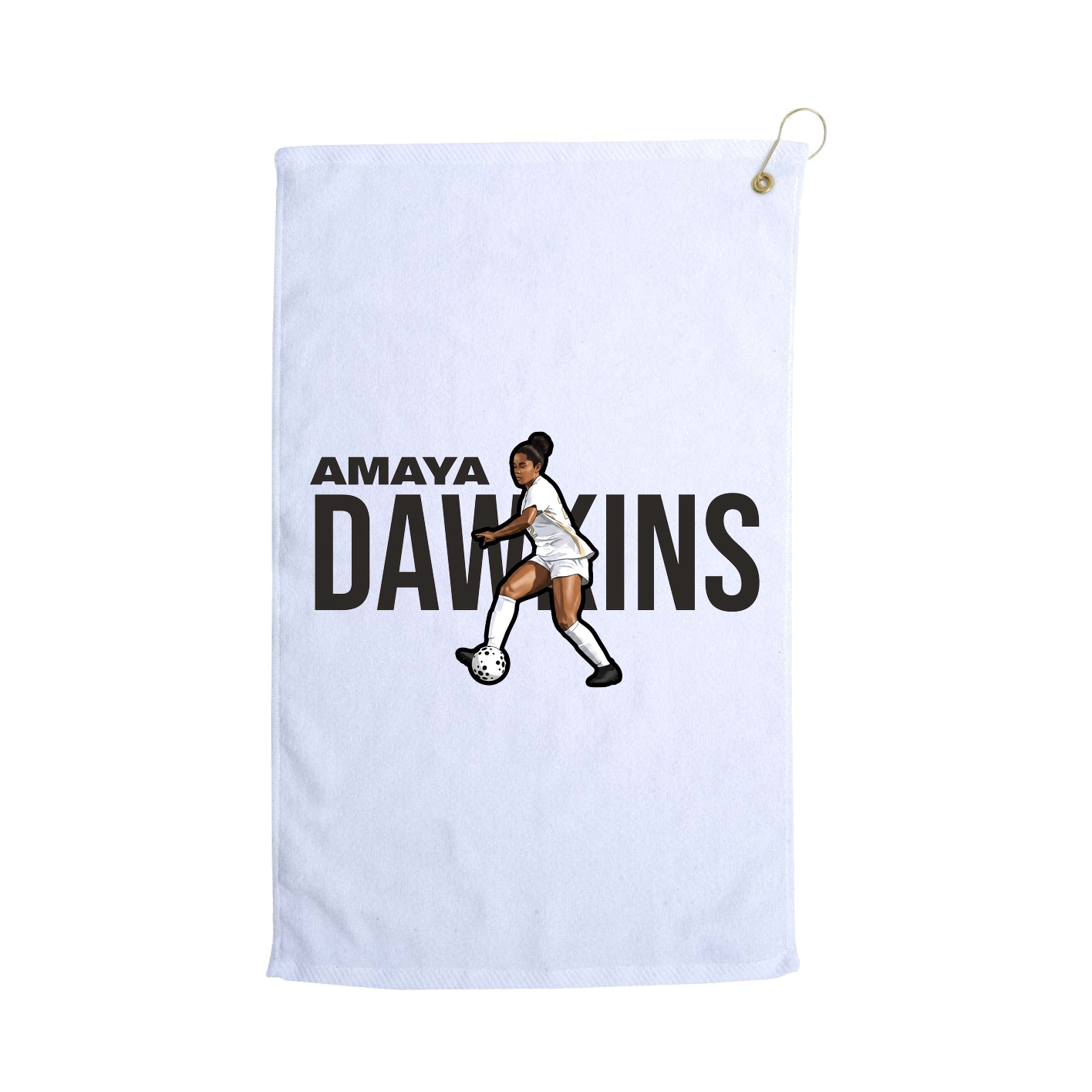 Golf Towel — Player Name in White