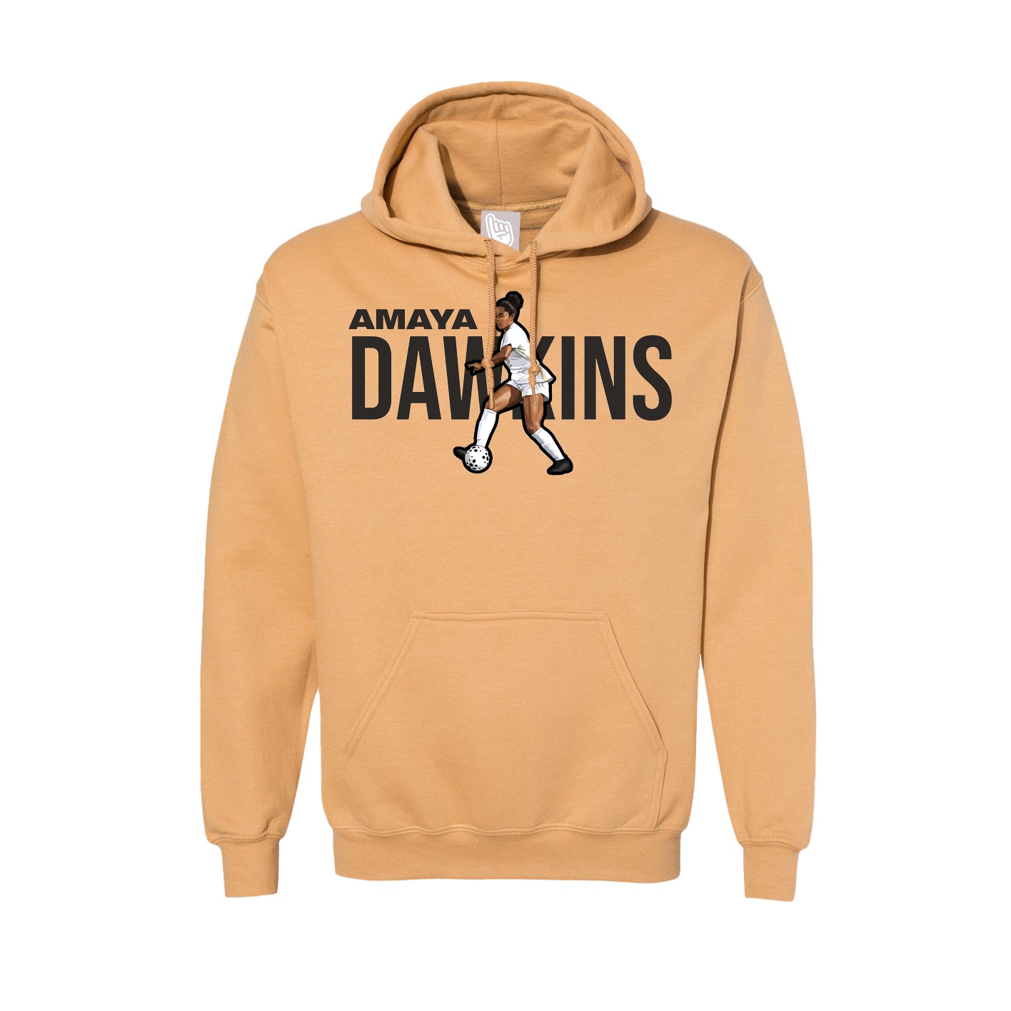 Hoodie — Player Name in Vegas Gold