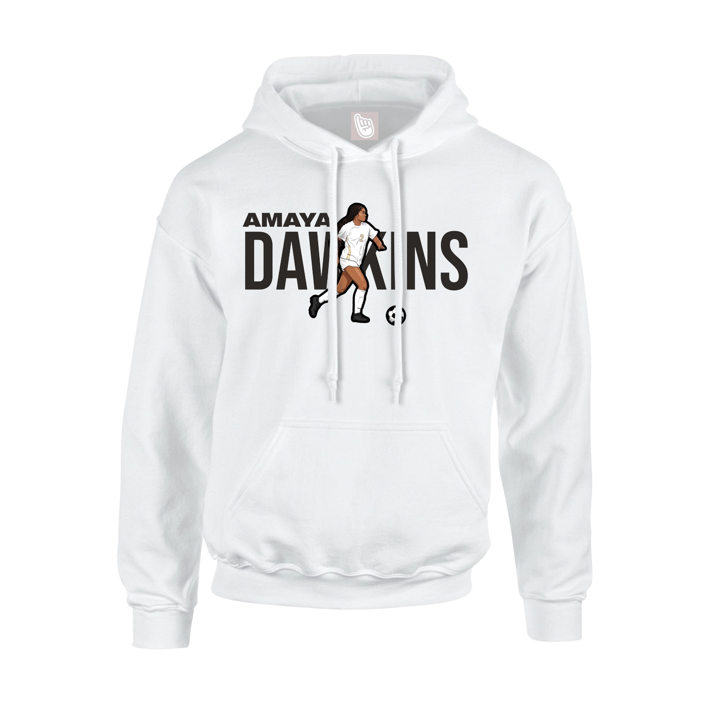 Hoodie — Player Name in White