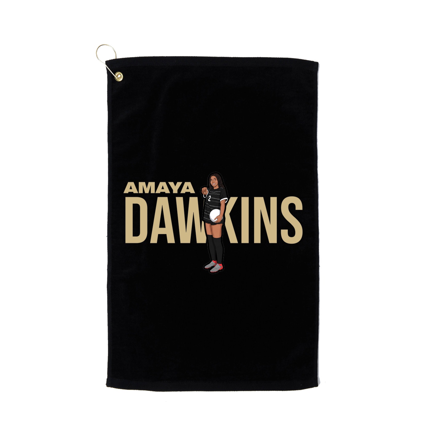 Golf Towel — Player Name in Black