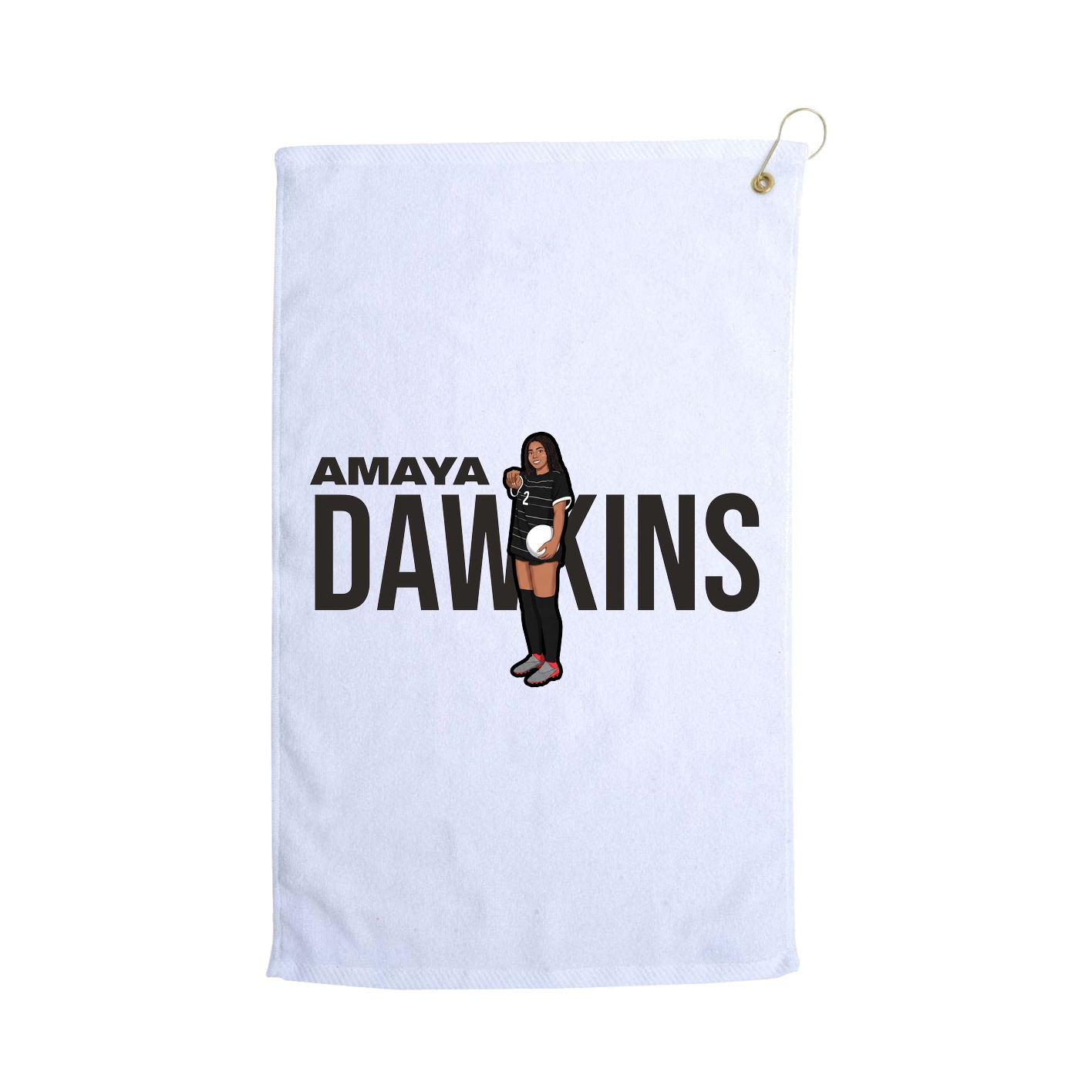 Golf Towel — Player Name in White