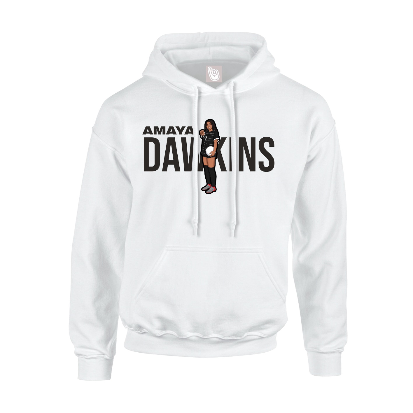 Hoodie — Player Name in White