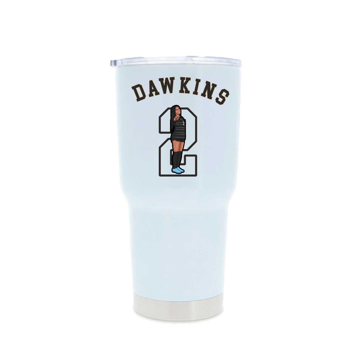 30oz Stainless Steel Tumbler — Shirsey Arch in White