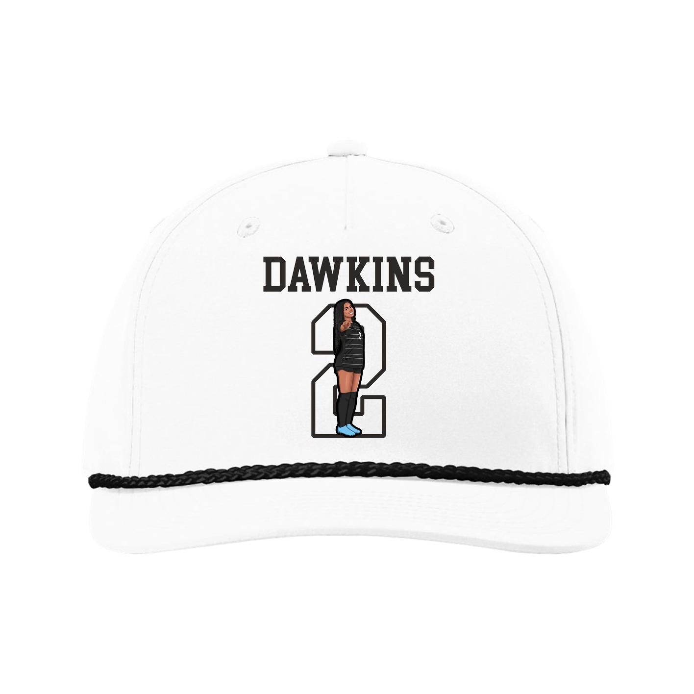 Five-Panel Classic Rope Cap — Shirsey in White