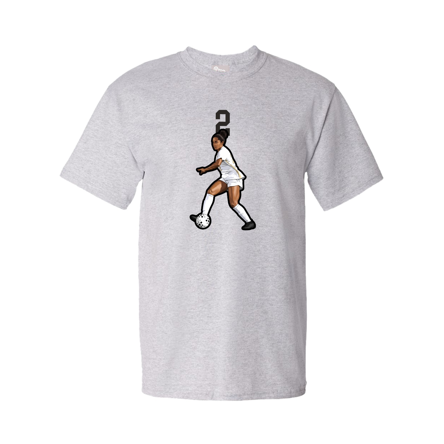 Youth Tee — Number Top in Grey
