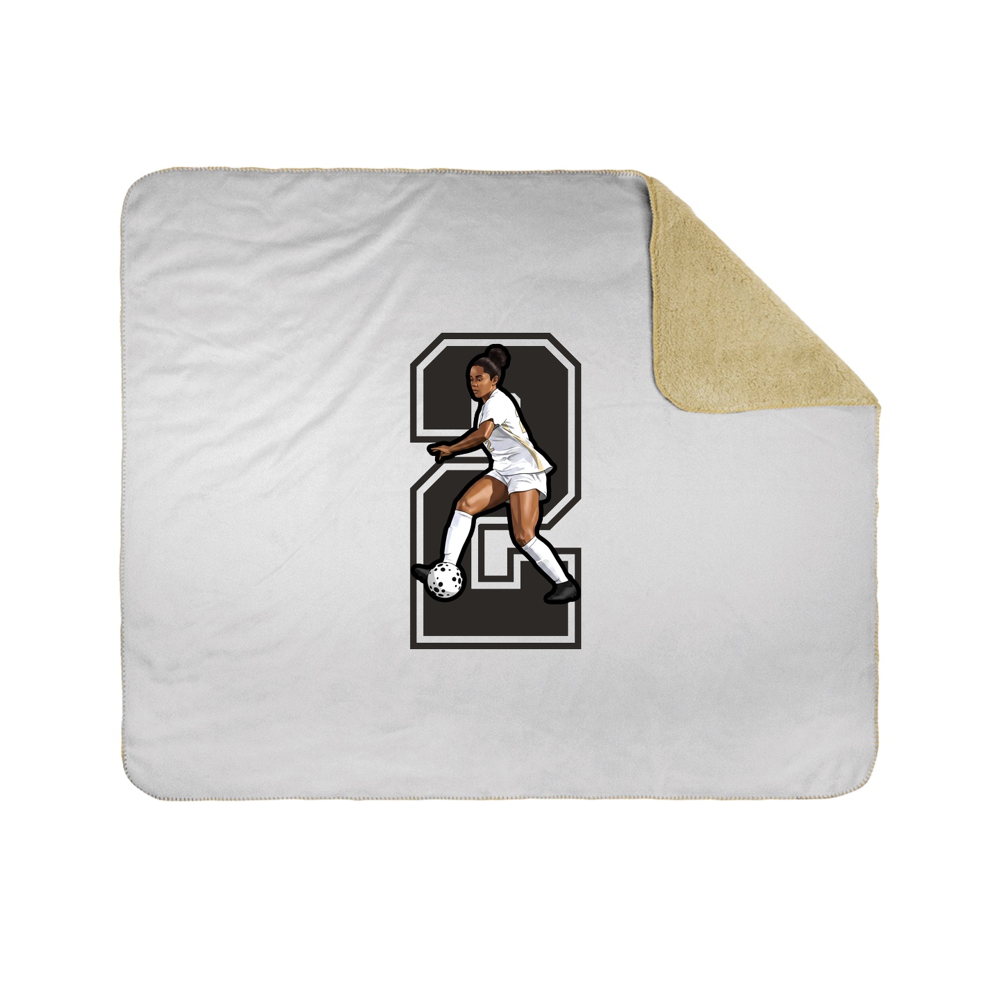 Throw Blanket — Number in White