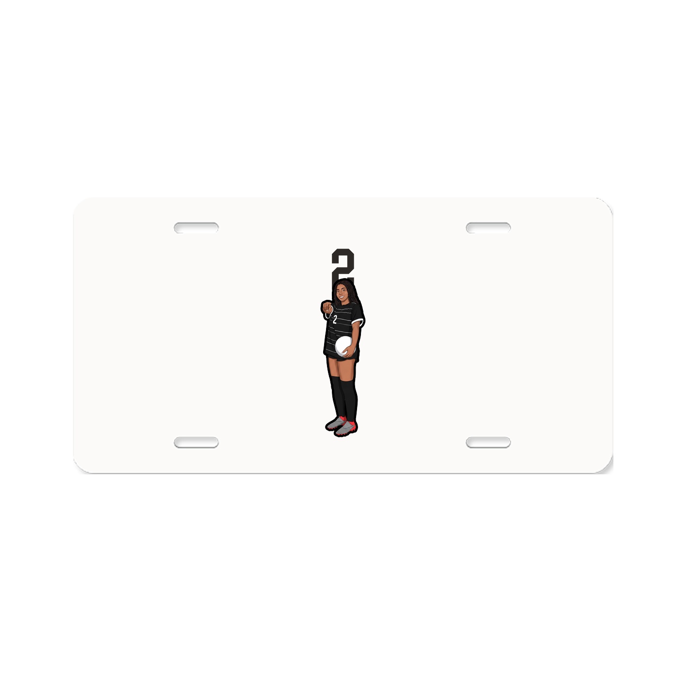 License Plate — Number Top in Classic