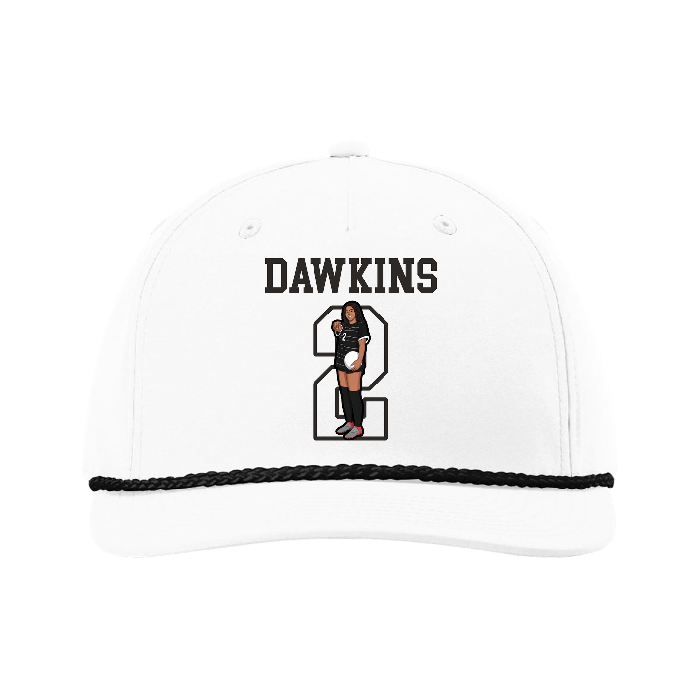 Five-Panel Classic Rope Cap — Shirsey in White