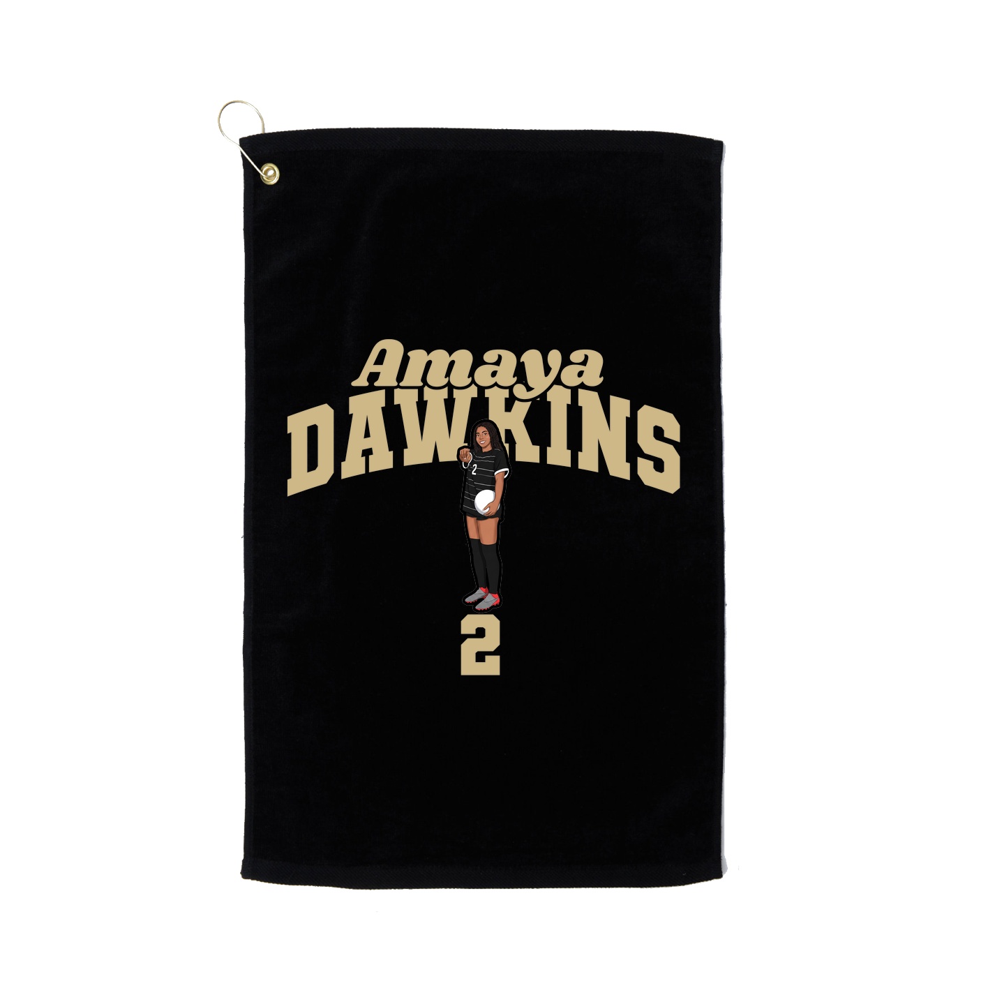 Golf Towel — Signature Arch in Black