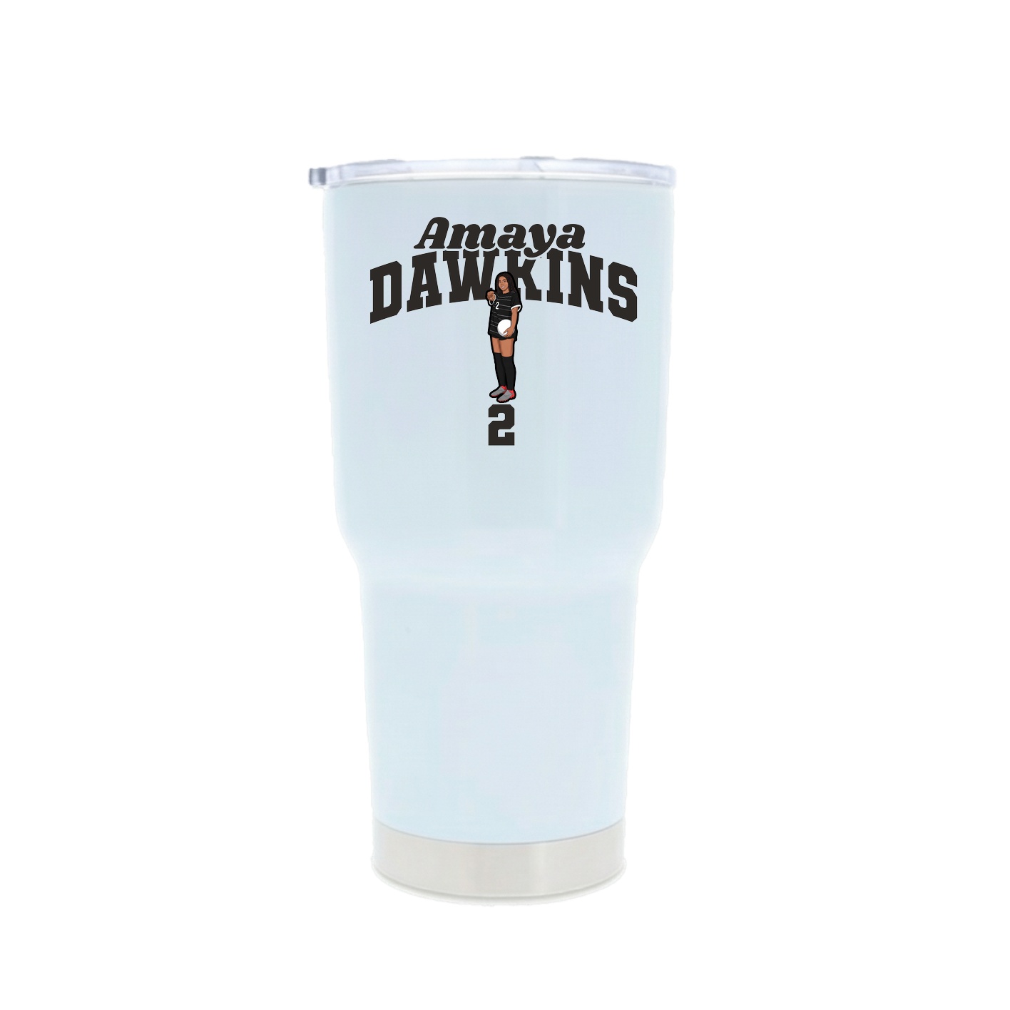 30oz Stainless Steel Tumbler — Signature Arch in White