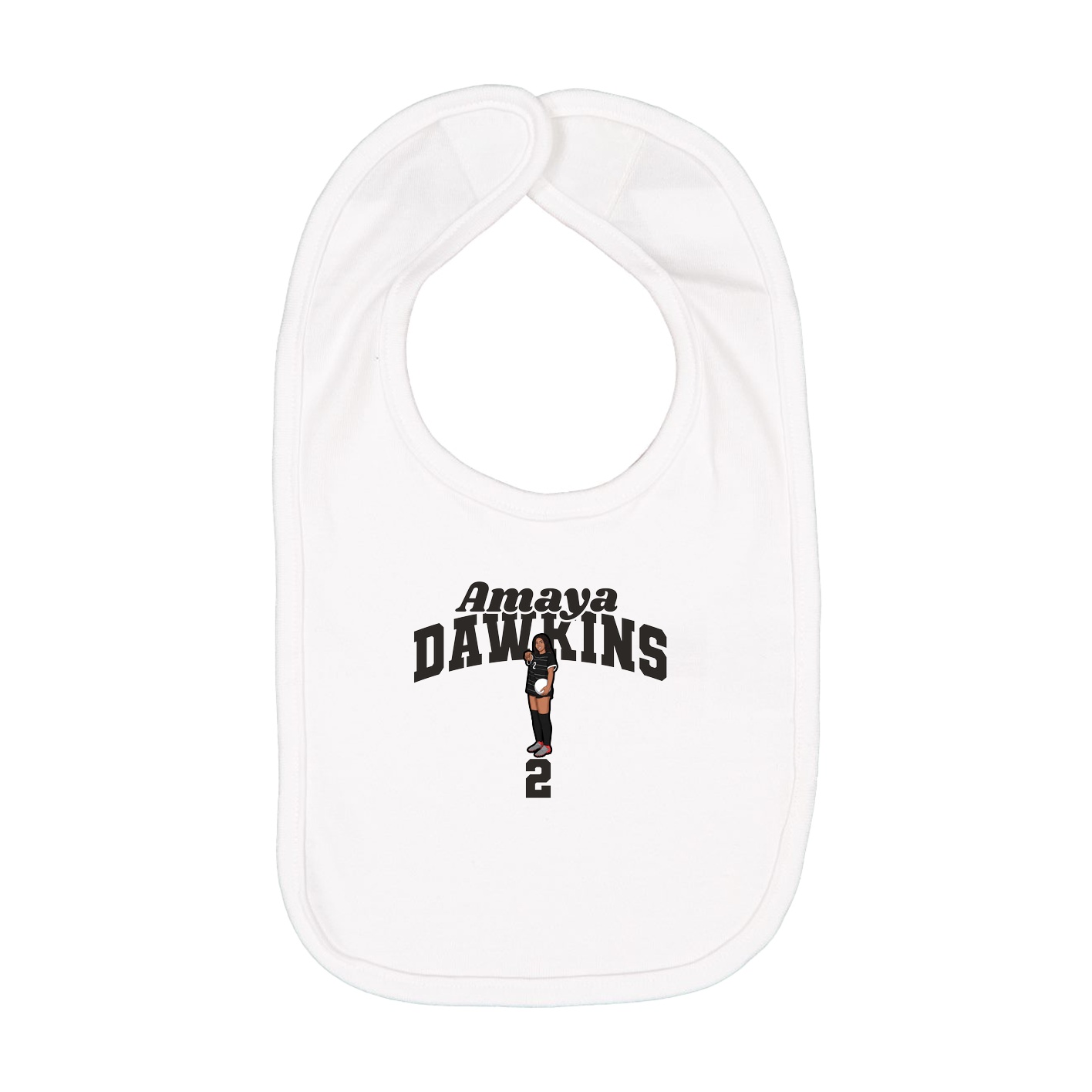 Infant Bib — Signature Arch in White