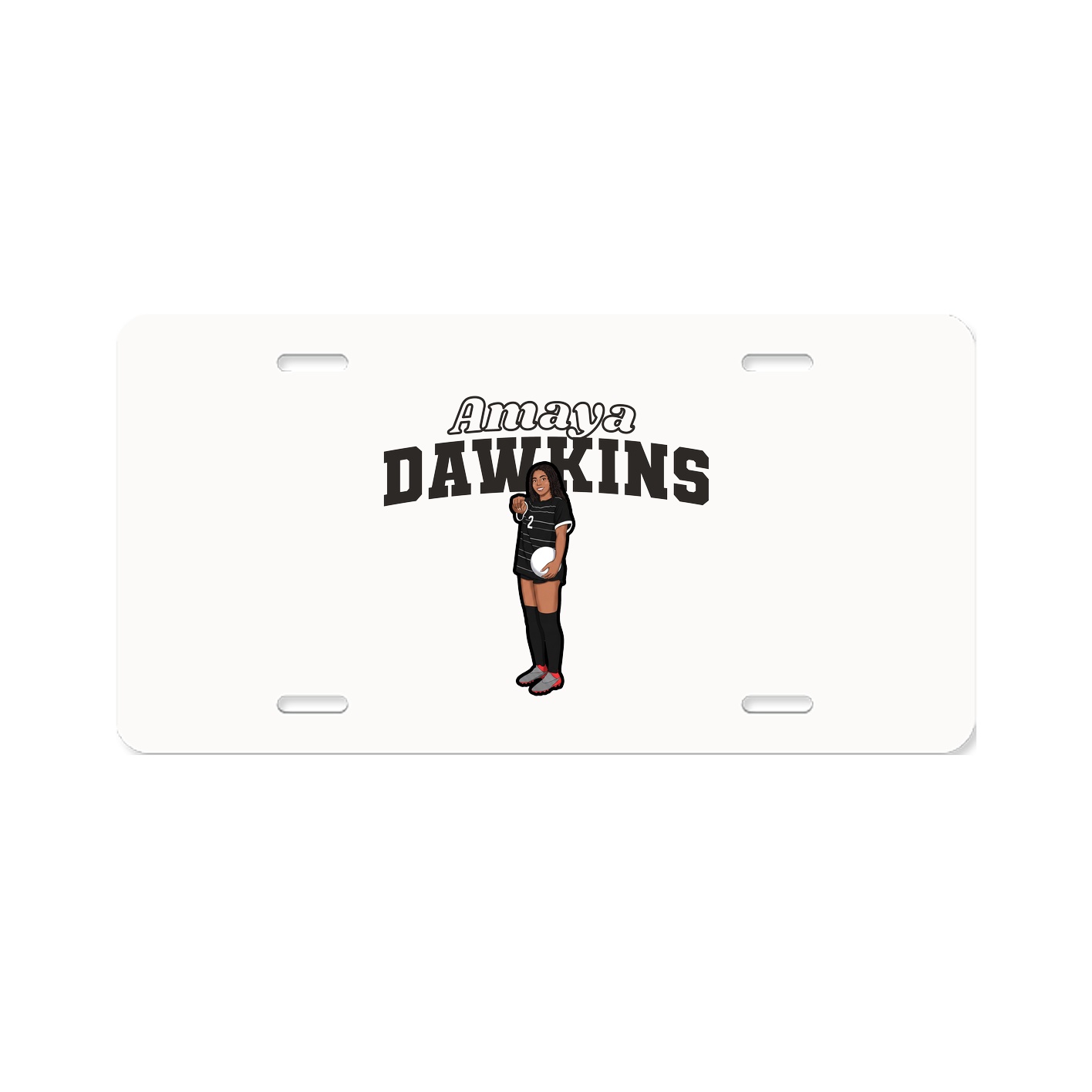 License Plate — Name Arch in Classic