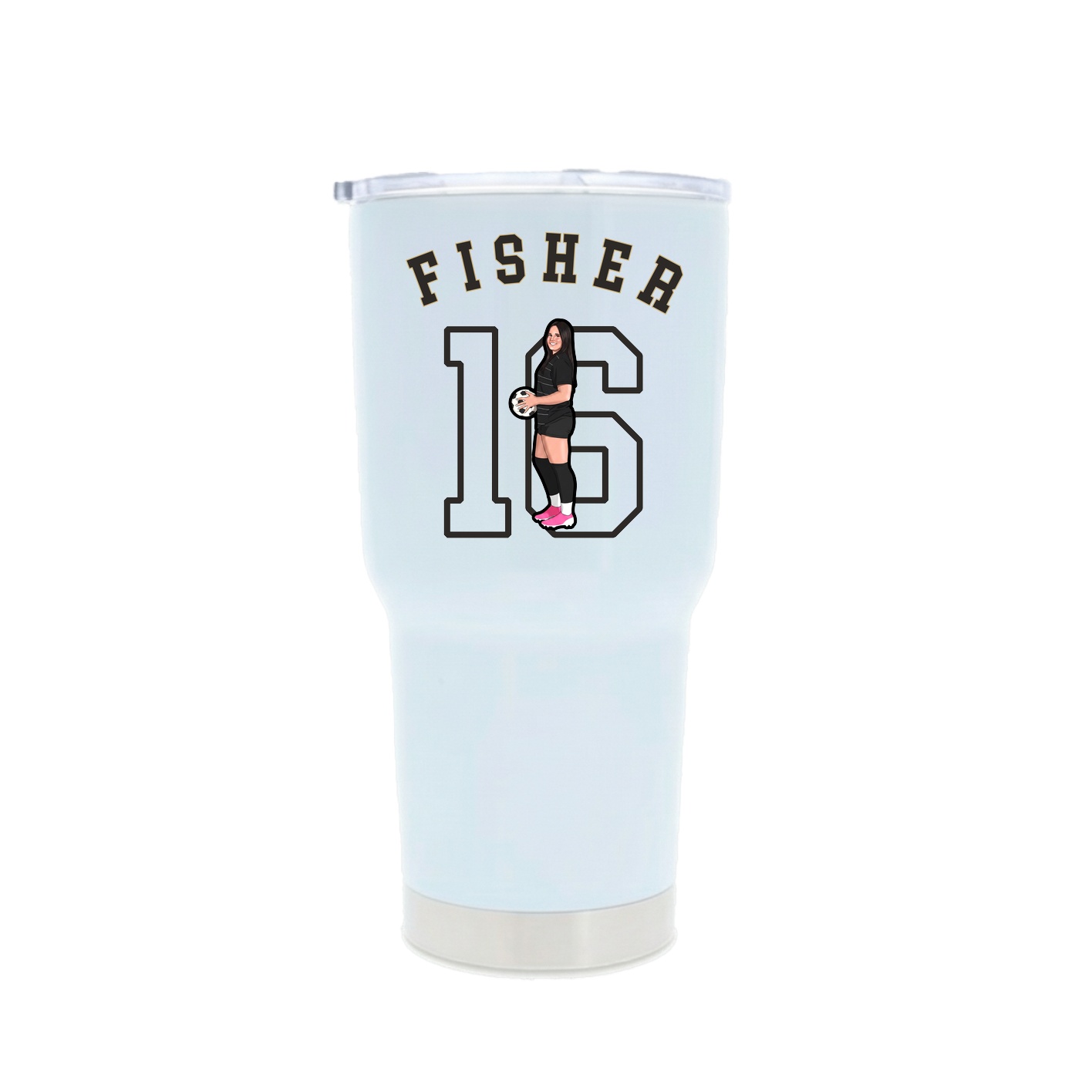 30oz Stainless Steel Tumbler — Shirsey Arch in White
