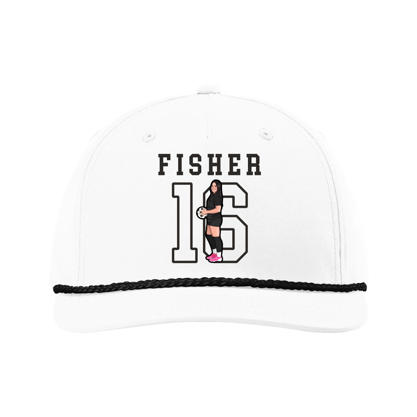 Five-Panel Classic Rope Cap — Shirsey in White