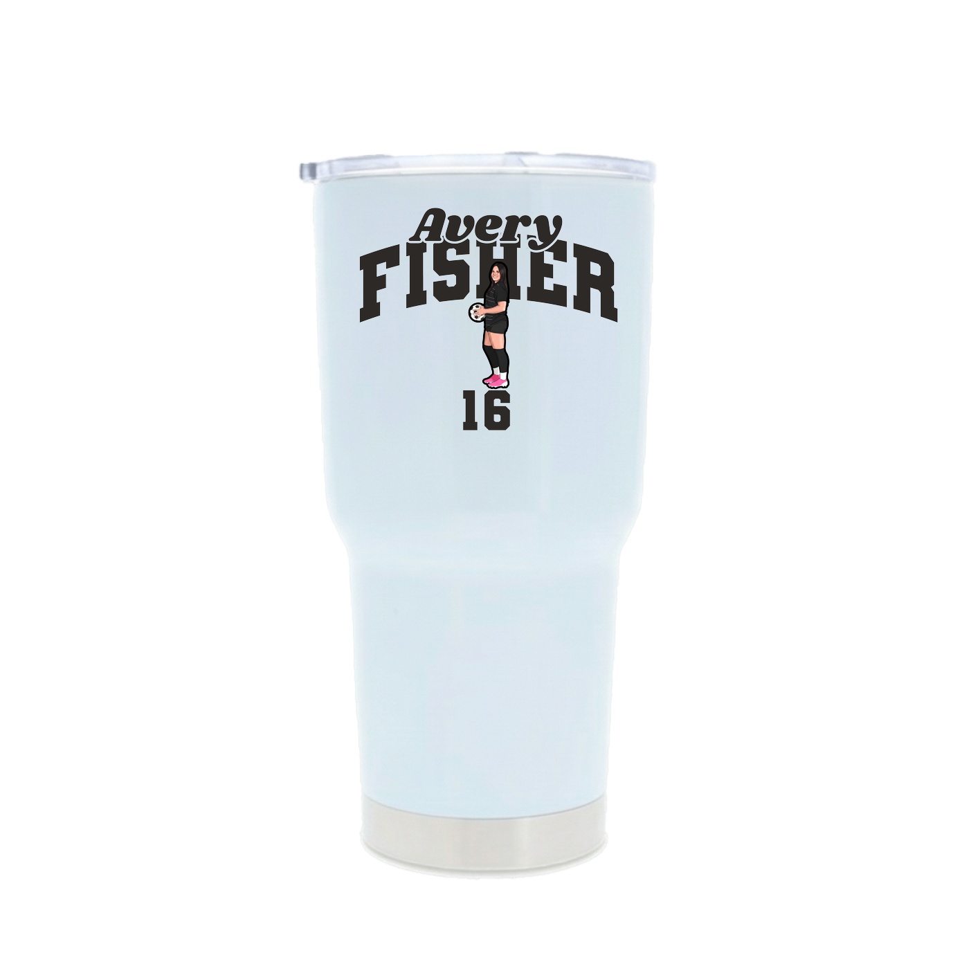 30oz Stainless Steel Tumbler — Signature Arch in White