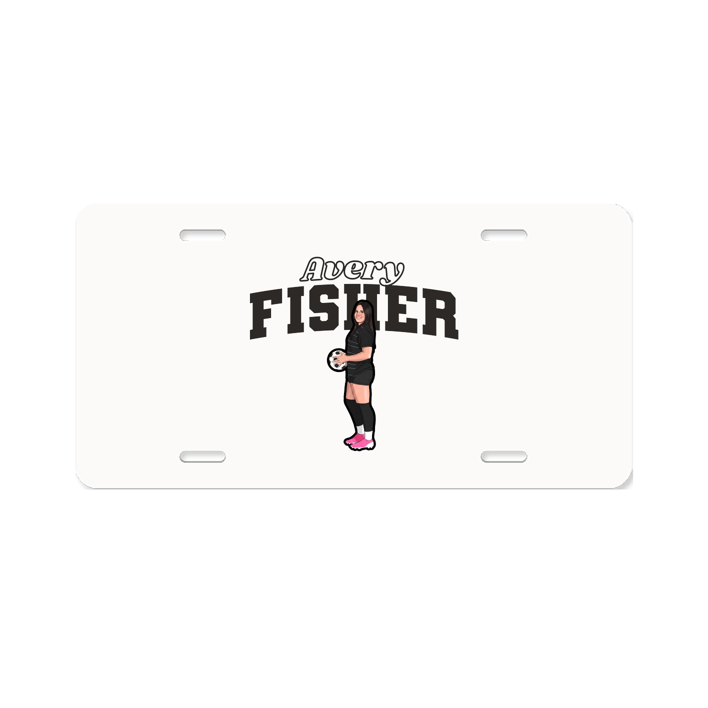 License Plate — Name Arch in Classic