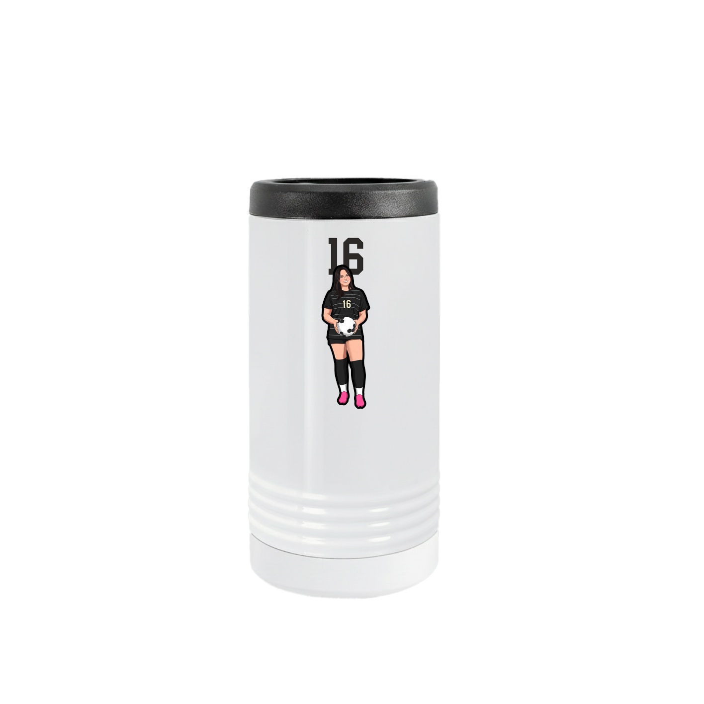 Slim Beverage Holder — Number Top in White