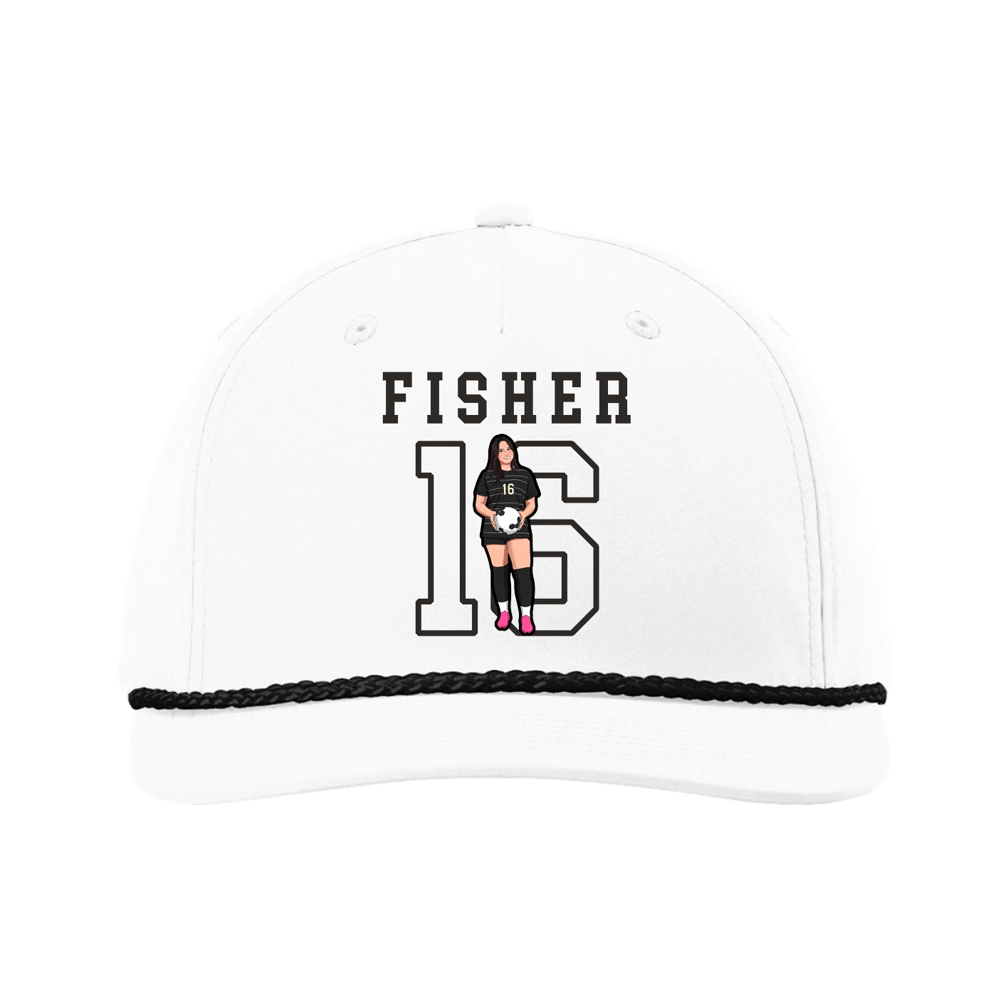 Five-Panel Classic Rope Cap — Shirsey in White