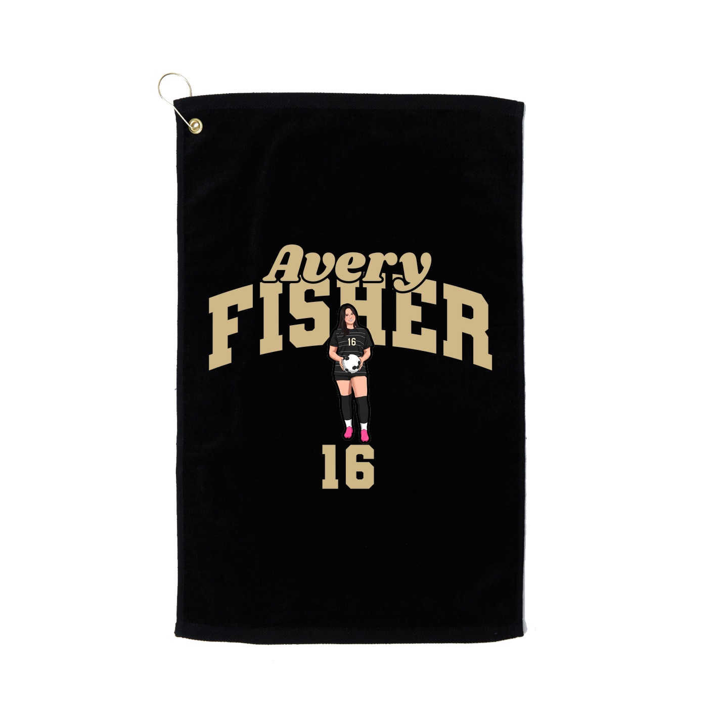 Golf Towel — Signature Arch in Black