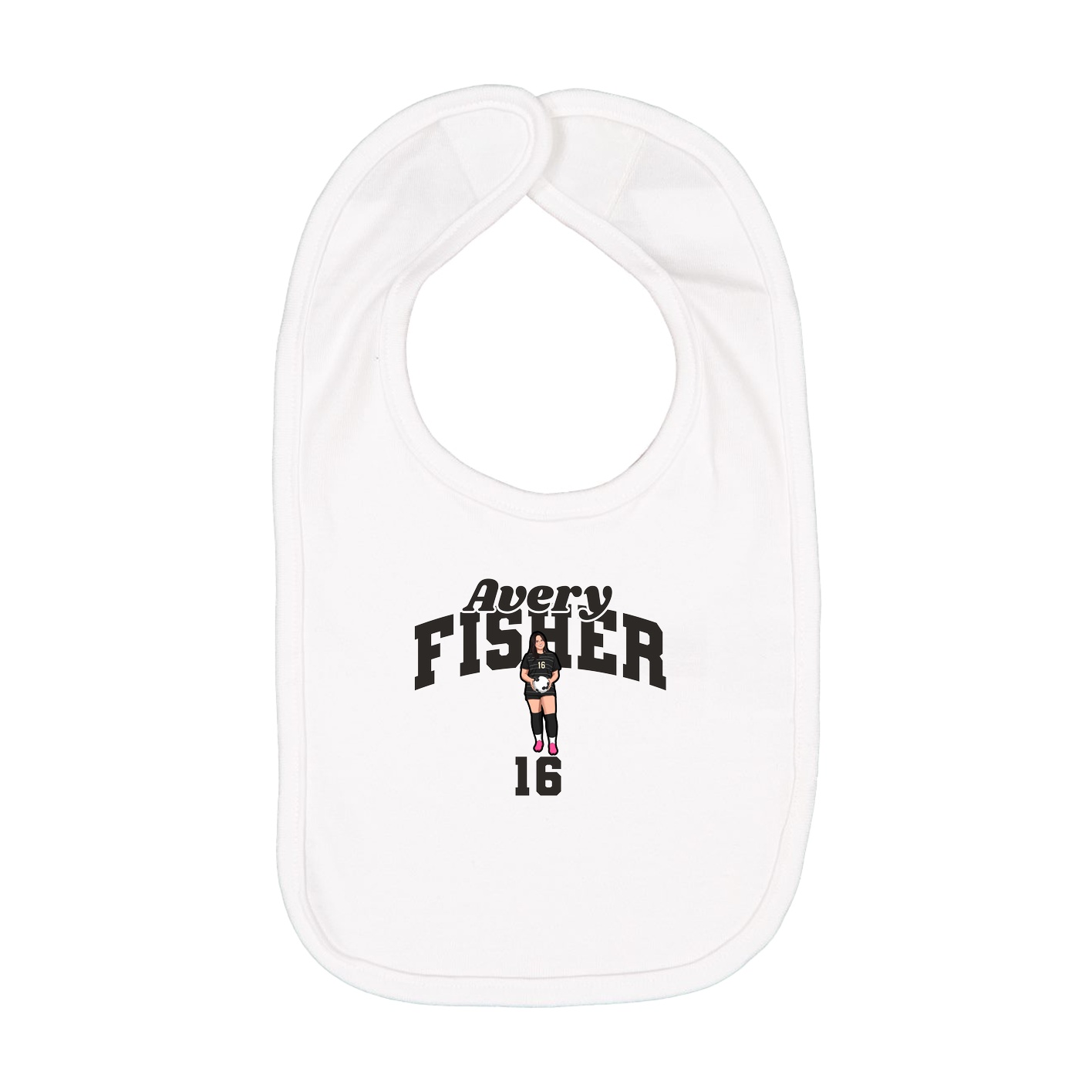 Infant Bib — Signature Arch in White