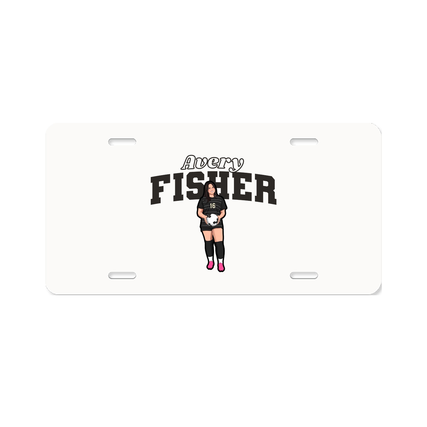 License Plate — Name Arch in Classic