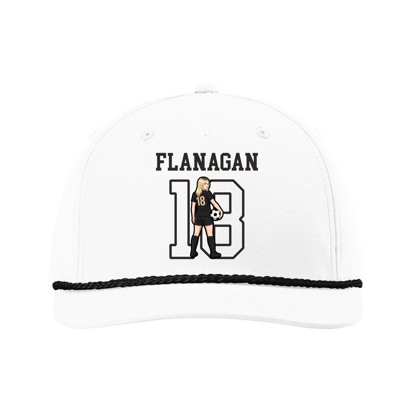 Five-Panel Classic Rope Cap — Shirsey in White